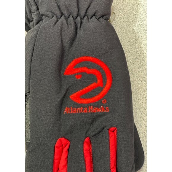 ATLANTA HAWKS Men's Black Red Gloves Small/Medium Winter Gear‎ Thinsulate Logo - Picture 8 of 15
